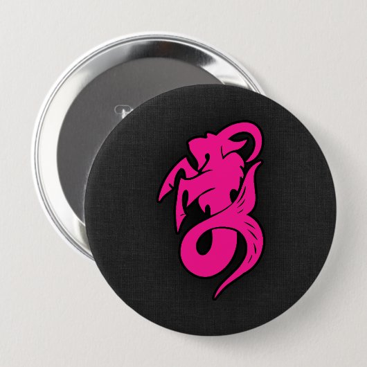 Hot Pink Capricorn Button (Vorne & Hinten)