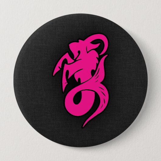Hot Pink Capricorn Button (Vorderseite)