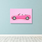 Hot Pink Car Leinwanddruck (Insitu (Holzboden))