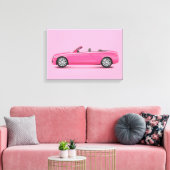 Hot Pink Car Leinwanddruck (Insitu (Wohnzimmer))