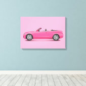 Hot Pink Car Leinwanddruck (Insitu (Holzboden))