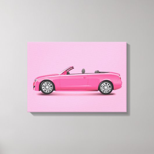 Hot Pink Car Leinwanddruck (Vorderseite)