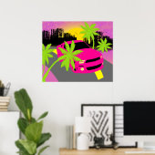 Hot Pink Car Poster drucken (Heimbüro)