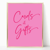 Hot Pink Cards and Gifts Party signieren Poster