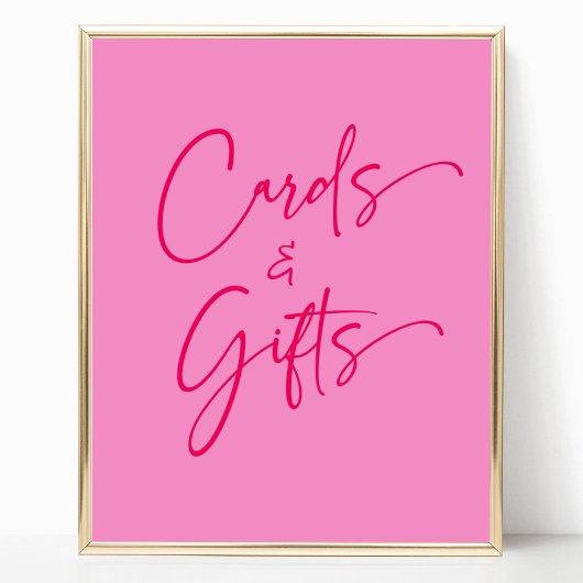 Hot Pink Cards and Gifts Party signieren Poster