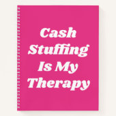 Hot Pink Cash Stuffing ist meine Therapie witzig Notizblock (Vorderseite)