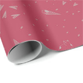 Hot Pink Cats, Cake & Cherries - Valentine Geschenkpapier (Rolleneckpunkt)