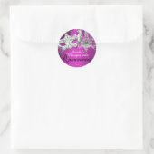 Hot Pink Chandelier Masquerade Quinceanera Sticker (Tasche)