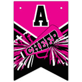 Hot Pink Cheerleader Birthday Wimpelkette (Dritte Fahne)