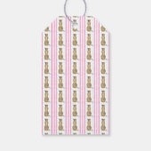 Hot Pink Cheetah Chinoserie Geschenk Tag Geschenkanhänger (Rückseite)