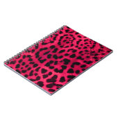 Hot Pink Cheetah Pattern Notizblock (Linke Seite)