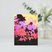 Hot Pink Cherry Blossom Postkarte (Stehend Vorderseite)