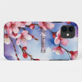 Hot Pink Cherry blüht Lila iPhone / iPad Gehäuse Case-Mate iPhone Hülle (Rückseite (Horizontal))
