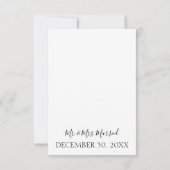 Hot Pink Chic Modern Danke Karte (Rückseite)