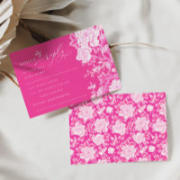 Hot Pink Chinoiserie Blumengarten Hochzeit RSVP