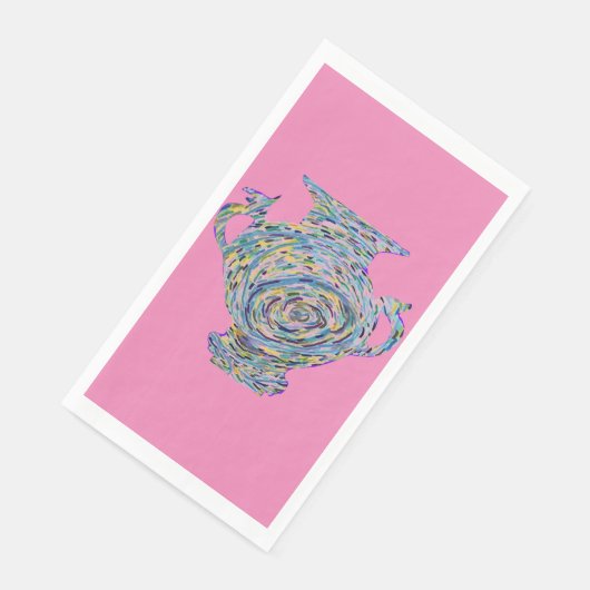 Hot Pink Chinoiserie Ginger Jars Jars Serviette (Ecke)