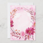 Hot Pink Chrysanthemum Paare Dusche Einladungen (Rückseite)