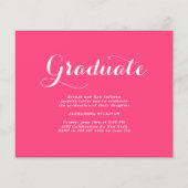 Hot Pink Class of 2025 Foto Collage Abschluss (Rückseite)