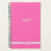 Hot Pink Classic Stripe Spiral Notebook Planer (Vorderseite)