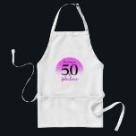 Hot Pink Confetti Dots 50 und fabulous Geburtstag Schürze<br><div class="desc">"50 und fabelhaft." Seien Sie stolz, freuen Sie sich und geben Sie 50 mit Stil! Diese schicke, spielerische, personalisierte, rosa Konfetti-Schürze wird ihren Geburtstag zu einem besonderen Erlebnis machen. Teller und Servietten sind ebenfalls in passender Form erhältlich. Ein tolles Geschenk für einen guten Freund! Geben Sie einfach den Geburtstagsmädchennamen (und...</div>