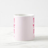 Hot Pink Coquette Pickle Jar und Bow Personalisier Kaffeetasse (Mittel)