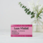 Hot Pink Croc Crocodile Skin Imitats Visitenkarte (Stehend Vorderseite)