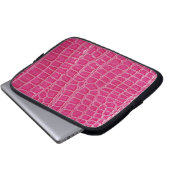 Hot-Pink-Croc-Imitate - Schutzhülle für den Schlau Laptopschutzhülle (Vorne Knopf)