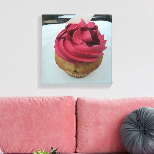 Hot Pink Cupcake Leinwanddruck (Insitu (Wohnzimmer))