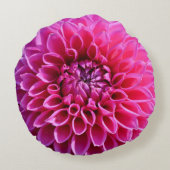 Hot Pink Dahlia Blume Kissen Kissen (Rückseite)