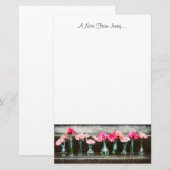 Hot Pink Daisies in Vasen Briefpapier (Vorne/Hinten)