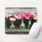 Hot Pink Daisis in Vasen Mousepad (Mit Mouse)