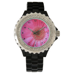 Hot Pink Daisy Armbanduhr