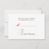 Hot Pink Daisy & Barnwood Wedding R.S.V.P. RSVP Karte (Rückseite)