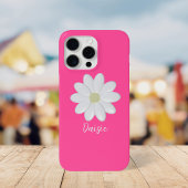 Hot Pink Daisy Blume Individuelle Name Case-Mate iPhone Hülle
