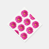 Hot Pink Daisy Floral Paper Napkins Serviette (Ecke)