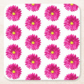 Hot Pink Daisy Floral Untersetzer (Vorderseite)