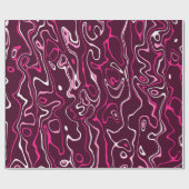 Hot pink damascus abstract swirls cool pattern geschenkpapier (Flach)