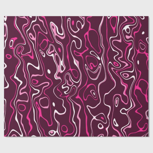 Hot pink damascus abstract swirls cool pattern geschenkpapier (Flach)