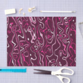 Hot pink damascus abstract swirls cool pattern seidenpapier (Handwerk)