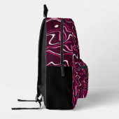 Hot pink damascus abstract swirls Custom Monogram Bedruckter Rucksack (Links)