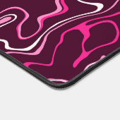 Hot pink damascus abstract swirls Custom Monogram Schreibtischunterlage (Ecke)