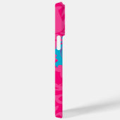 Hot Pink Damask BEHALTE CALM UND isst Cookies Case-Mate iPhone Hülle (Rückseite / Rechts)