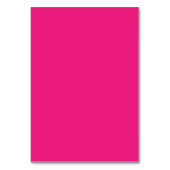 Hot Pink Damask Eiffelturm Zelt-Platzkarten Tischnummer (Rückseite)