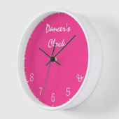 Hot Pink Dancer Clock - Funny Dance Spaß Uhr (Winkel)