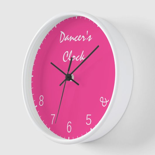 Hot Pink Dancer Clock - Funny Dance Spaß Uhr (Winkel)