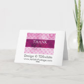 Hot Pink Dankeschön Karten (Rückseite)