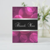 Hot Pink Dankeschön Karten (Stehend Vorderseite)