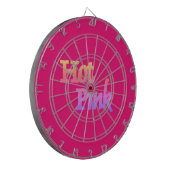 Hot Pink Dartboard Dartscheibe (Vorderseite Links)
