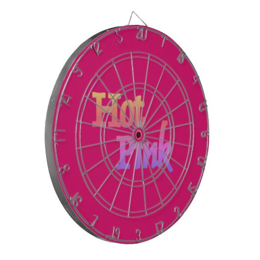 Hot Pink Dartboard Dartscheibe (Vorderseite Links)