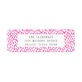 Hot-Pink-Dashing-Rücksendeadresse (Vorne)